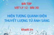 Bài tập Hiện tượng quang điện Thuyết lượng tử ánh sáng: Giải bài 1, 2, 3, 4, 5, 6, 7, 8, 9, 10, 11, 12, 13 trang 158 SGK Vật lý 12 bài 30